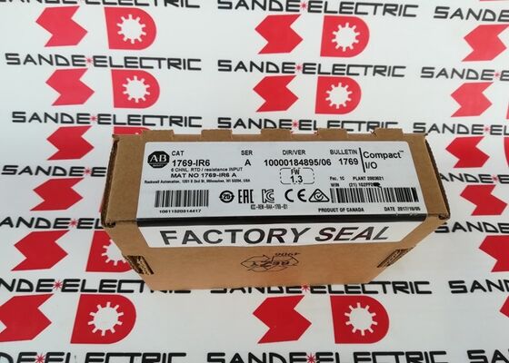 Один новый модуль ввода Allen-Bradley 1769-IR6 CompactLogix 6-канальный RTD/сопротивление