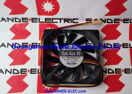 Sanyo Denki Fan 3-проводная DC24V 0.10A SanAce80 109P0824H701 в наличии 1O9PO824H7O1